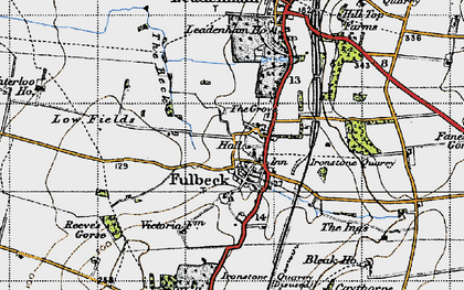 Old map of Fulbeck in 1946
