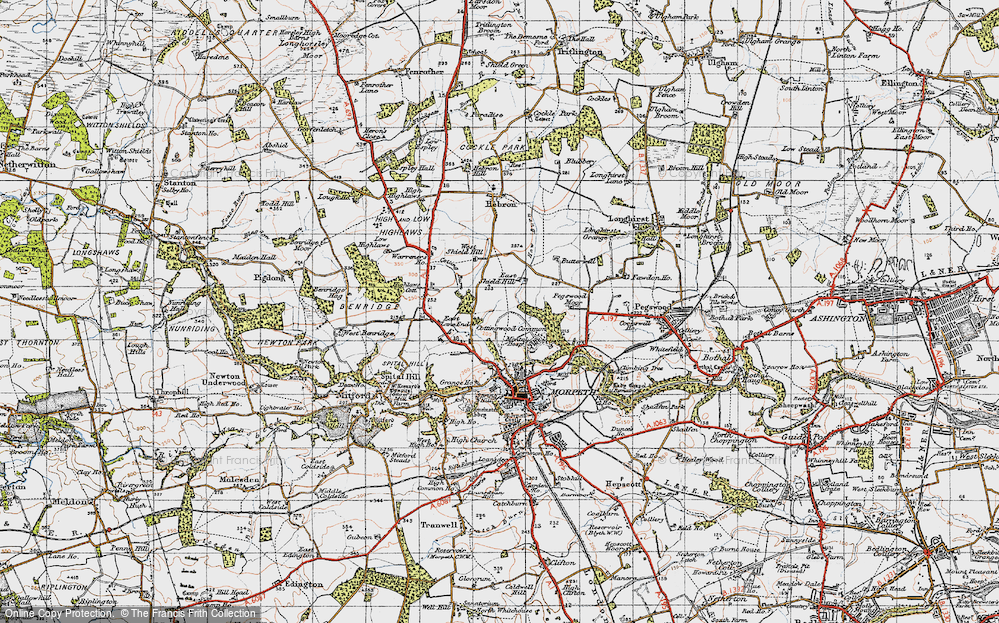 Old Map of Fulbeck, 1947 in 1947