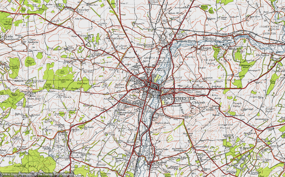 Old Map of Fulflood, 1945 in 1945