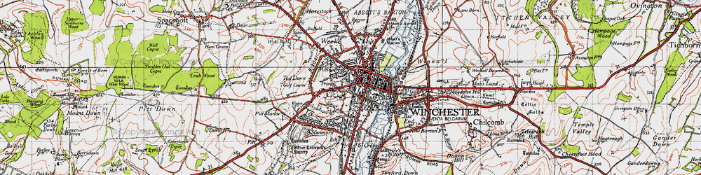 Old map of Fulflood in 1945