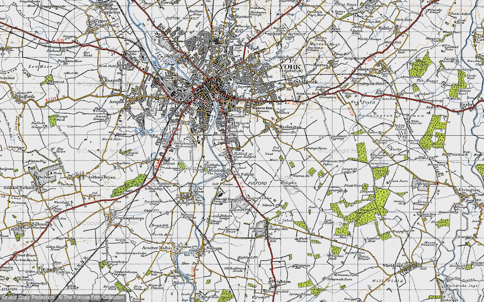 Old Map of Fulford, 1947 in 1947