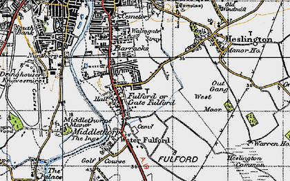 Old map of Fulford in 1947