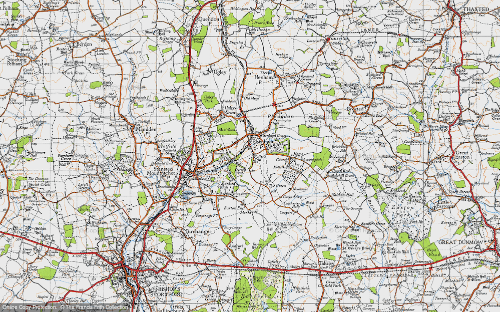 Old Map of Fuller's End, 1946 in 1946