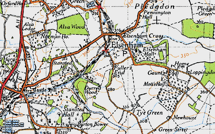 Old map of Fuller's End in 1946
