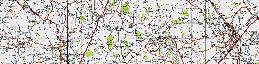 Old map of Fuller Street in 1945