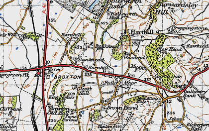 Old map of Fullers Moor in 1947