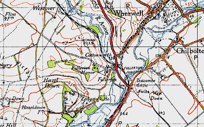 Old map of Fullerton in 1945
