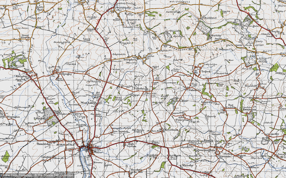 Old Map of Fulletby, 1946 in 1946