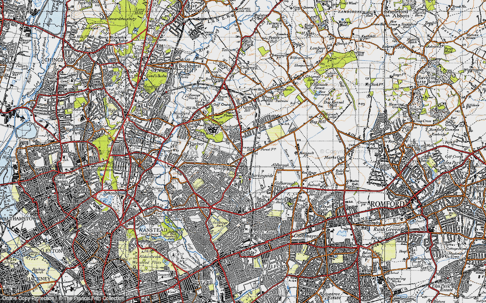 Old Map of Fullwell Cross, 1946 in 1946