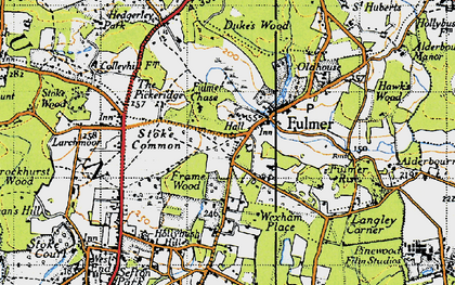 Old map of Fulmer in 1945