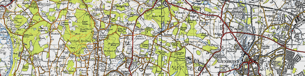 Old map of Fulmer in 1945