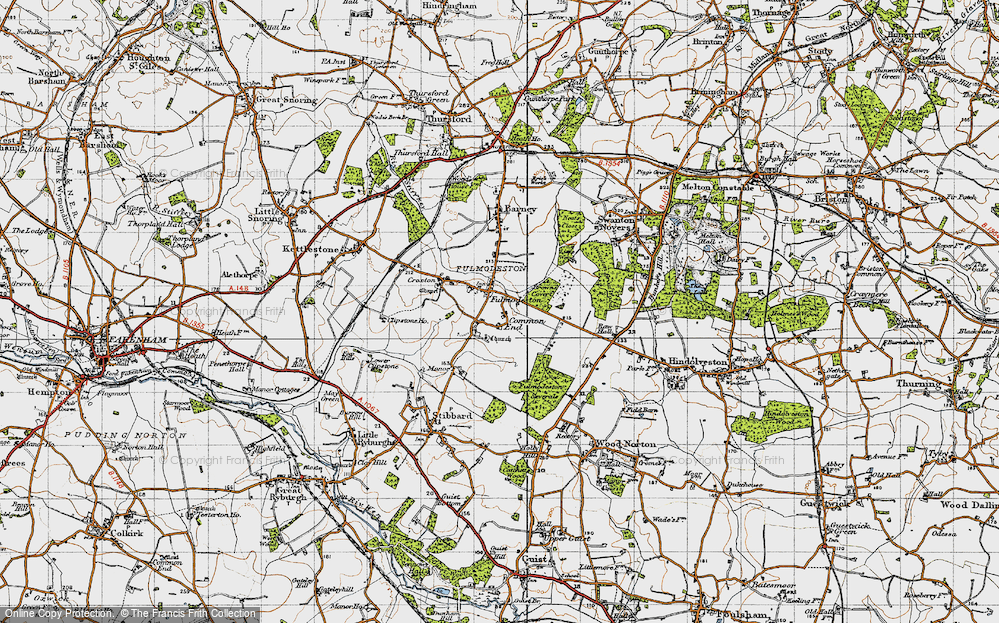 Old Map of Fulmodeston, 1946 in 1946