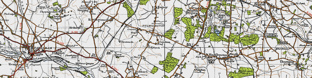 Old map of Fulmodeston in 1946