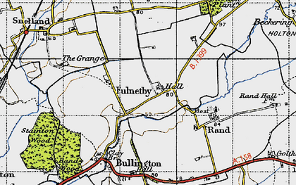 Old map of Fulnetby in 1946