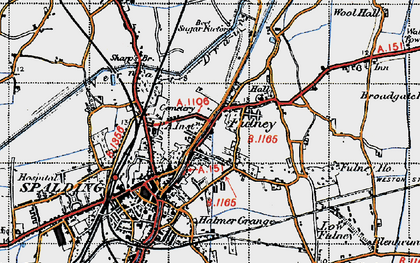 Old map of Fulney in 1946