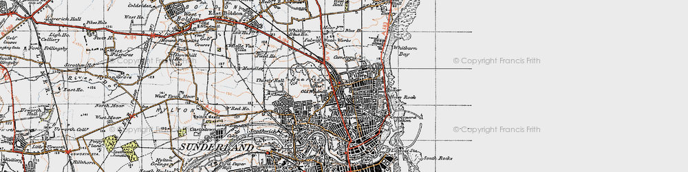 Old map of Fulwell in 1947