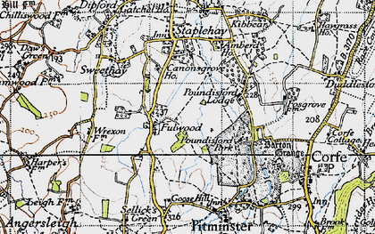 Old map of Fulwood in 1946