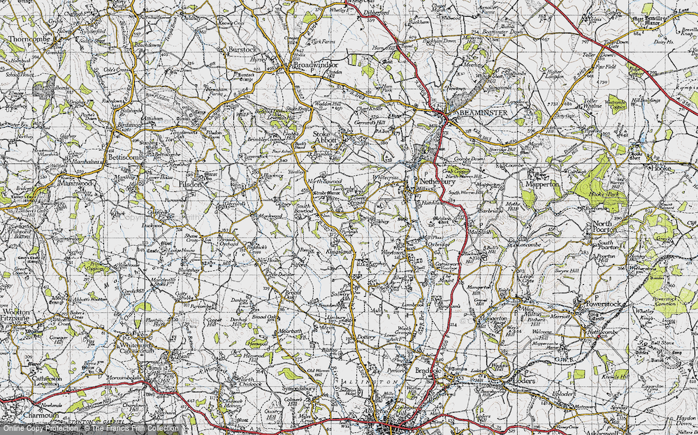 Old Map of Furleigh Cross, 1945 in 1945