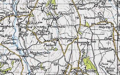Old map of Furley in 1946