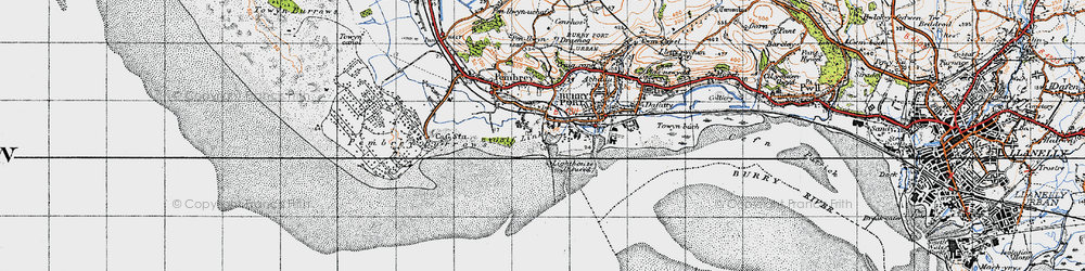 Old map of Furnace in 1946