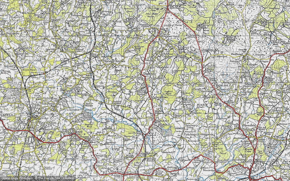 Old Map of Historic Map covering Latchetts in 1940