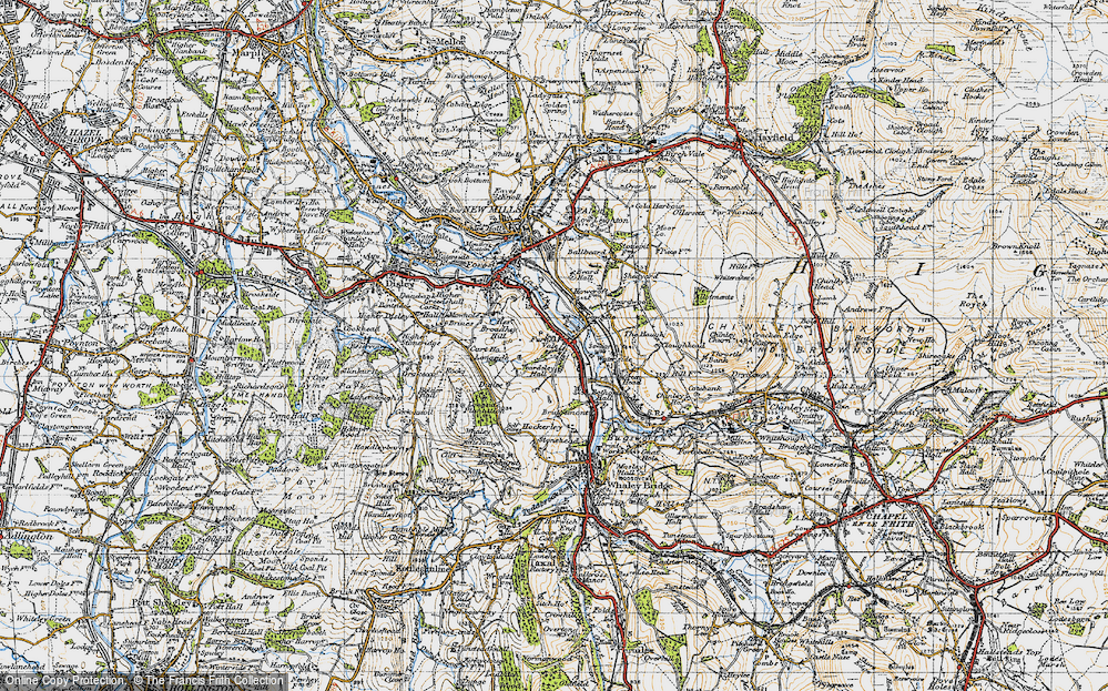 Old Map of Furness Vale, 1947 in 1947