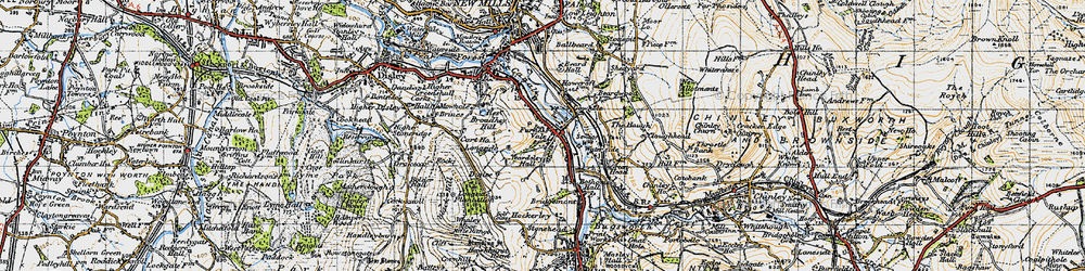 Old map of Furness Vale in 1947