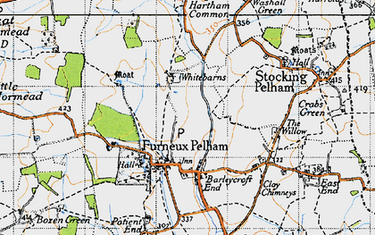 Old map of Furneux Pelham in 1946