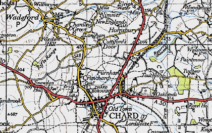 Old map of Furnham in 1945
