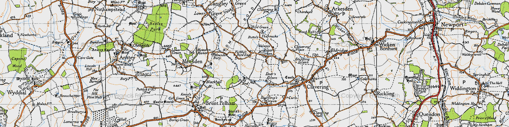 Old map of Further Ford End in 1946