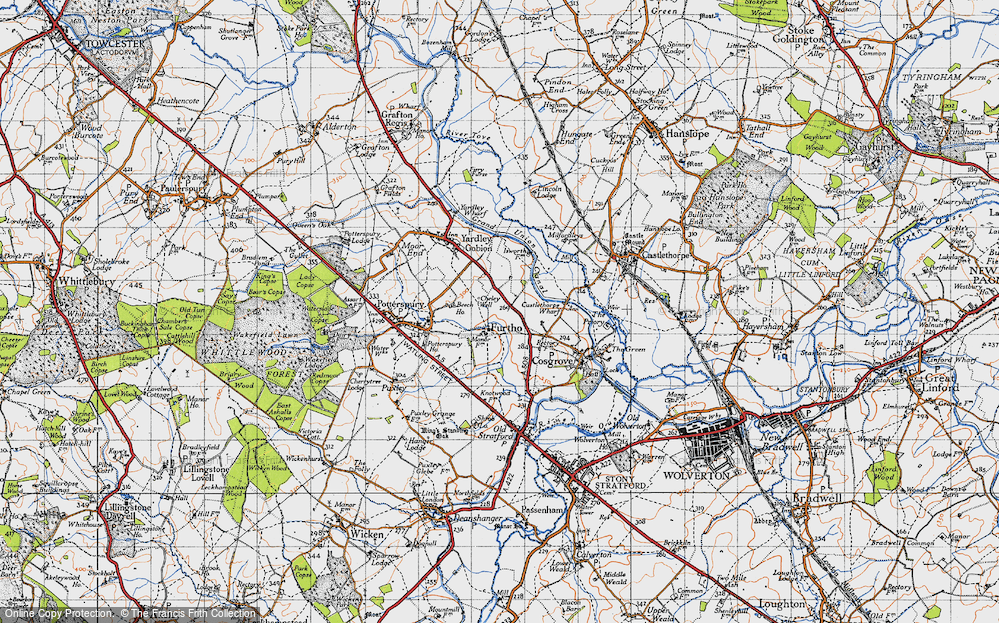 Old Map of Furtho, 1946 in 1946