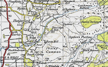 Old map of Furze Hill in 1940