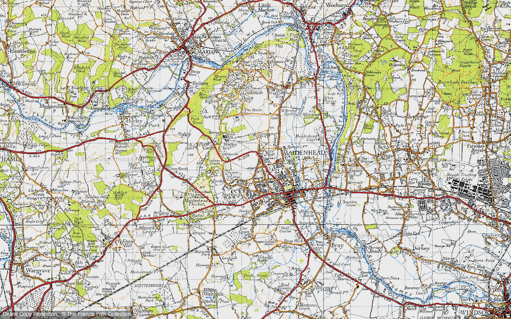 Historic Ordnance Survey Map of Furze Platt, 1947