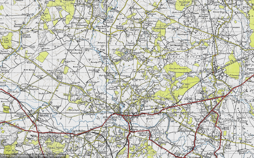 Old Map of Furzehill, 1940 in 1940