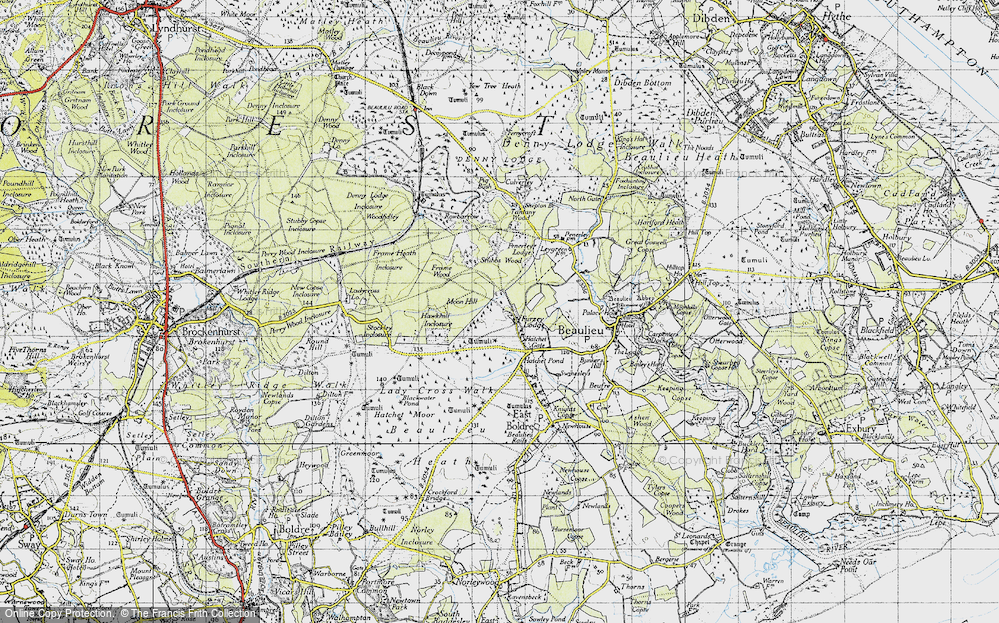Old Map of Furzey Lodge, 1945 in 1945