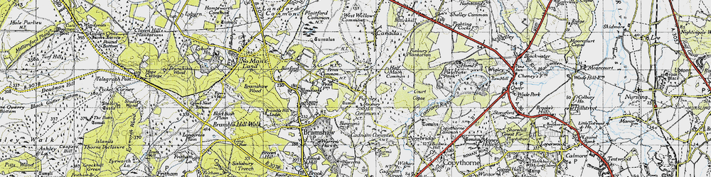 Old map of Furzley in 1940