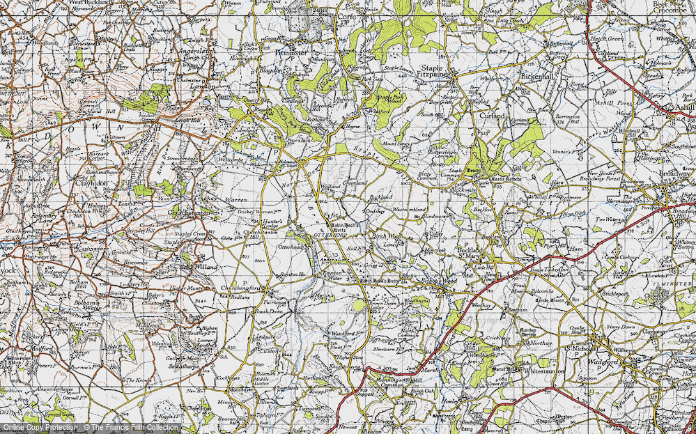 Old Map of Fyfett, 1946 in 1946