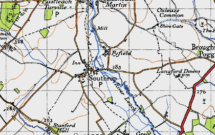 Old map of Tiltup in 1947