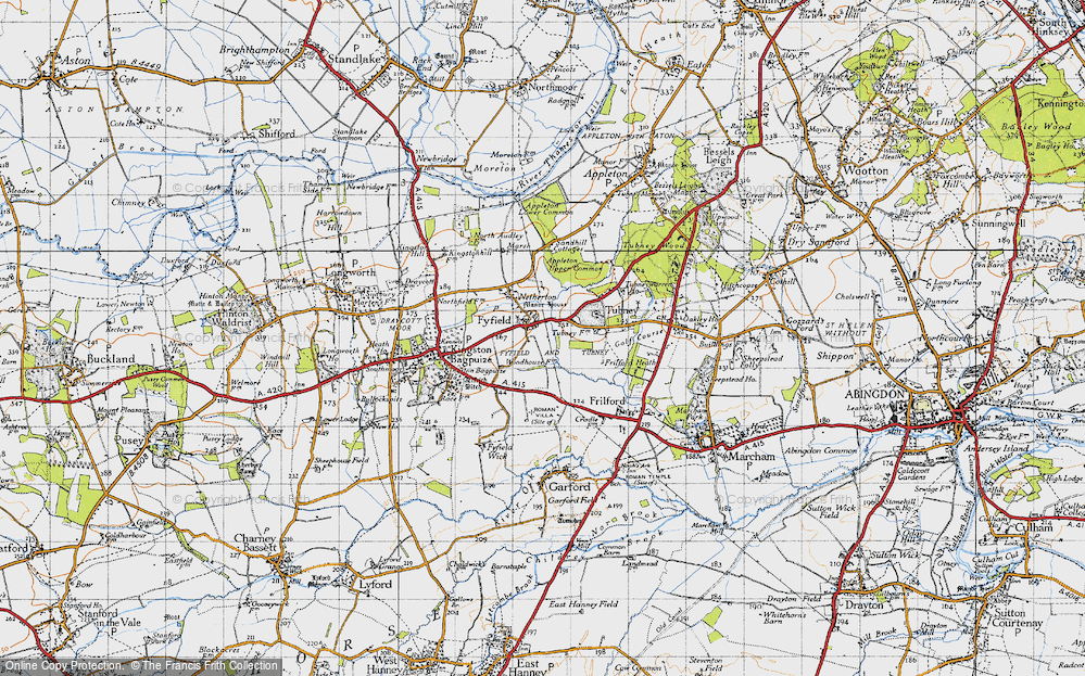 Old Map of Fyfield, 1947 in 1947