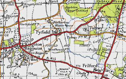 Old map of Fyfield in 1947