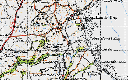 Old map of Kale Croft in 1947