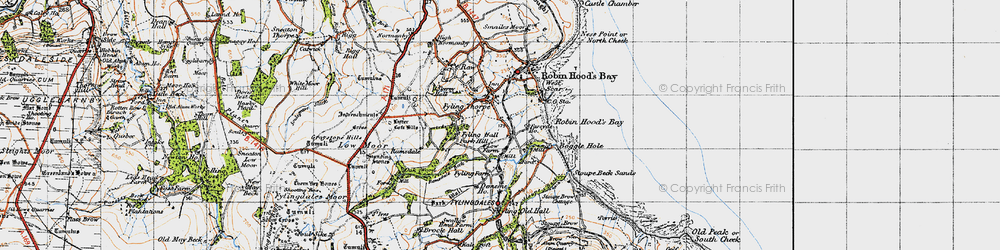 Old map of Fylingthorpe in 1947