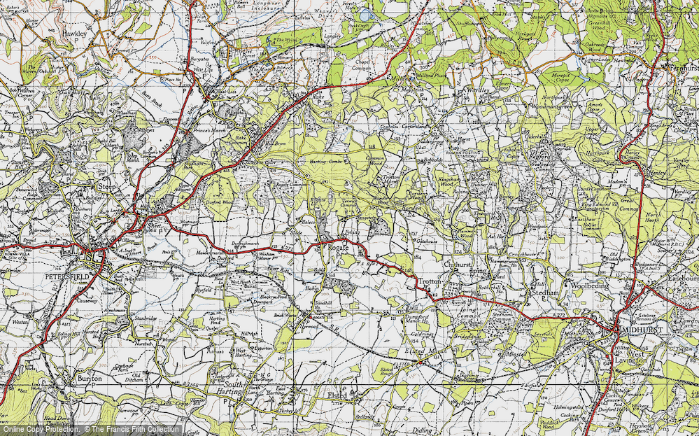 Old Map of Fyning, 1945 in 1945