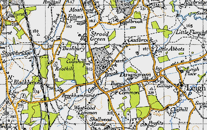 Old map of Gadbrook in 1940