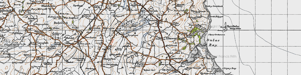 Old map of Gadfa in 1947