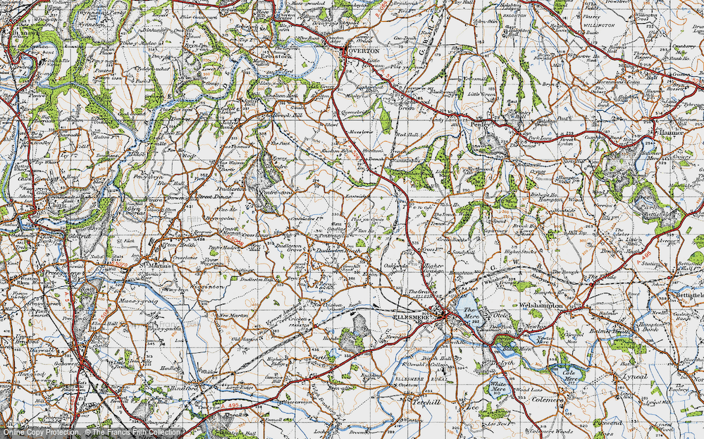 Old Map of Gadlas, 1947 in 1947
