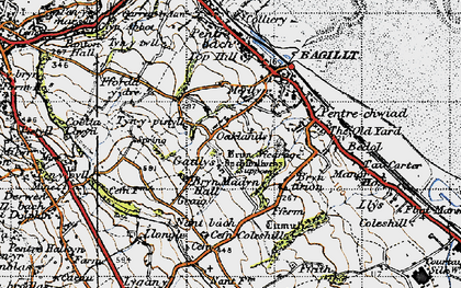 Old map of Bryn Madyn Hall in 1947