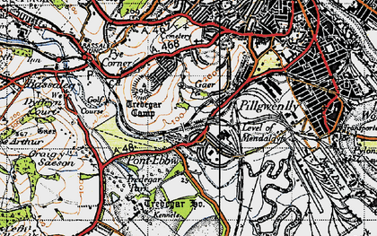 Old map of Gaer in 1946