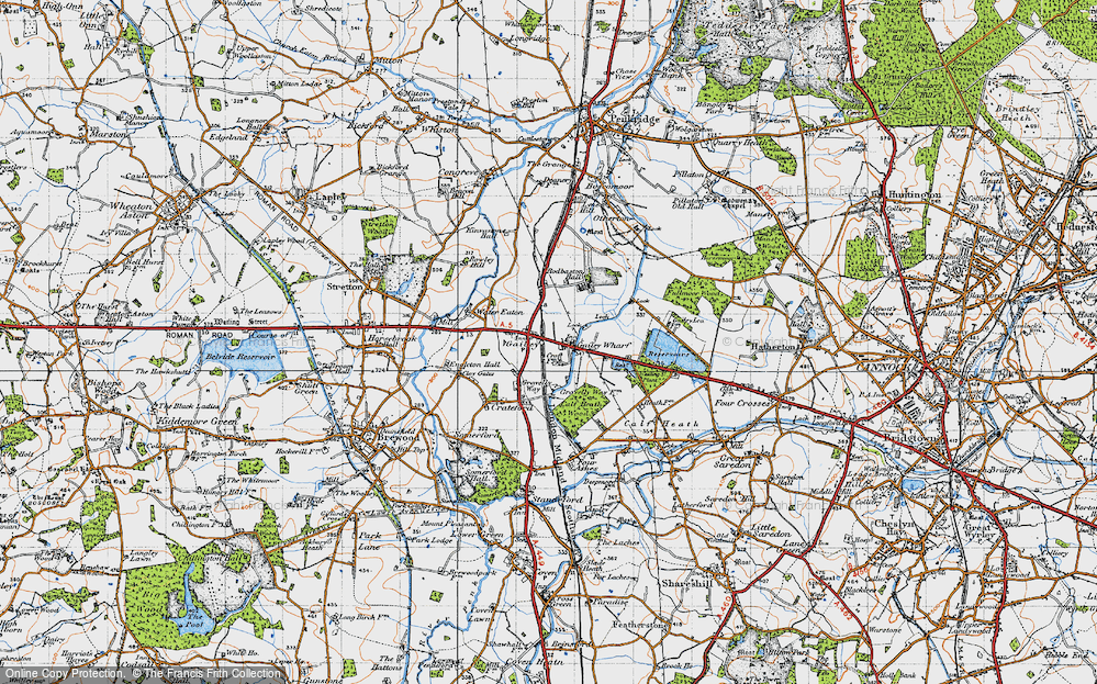 Old Map of Gailey, 1946 in 1946
