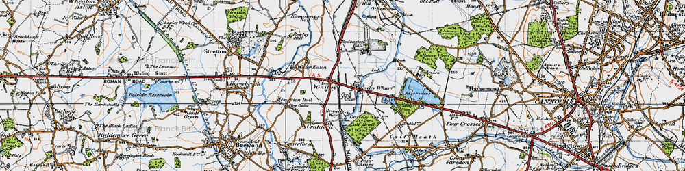 Old map of Gailey in 1946